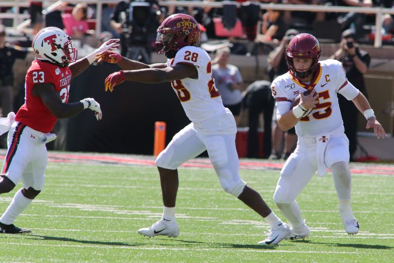 Breece Hall’s big plays — and some big blocks — help ISU beat Texas Tech, 34-24
