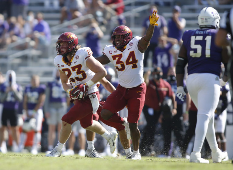 IN GOOD HANDS: ISU star linebacker Mike Rose’s clutch interception sets stage to seal win at TCU