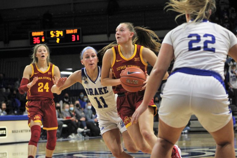 WBB: Cyclones overcome tough first quarter in win over Drake