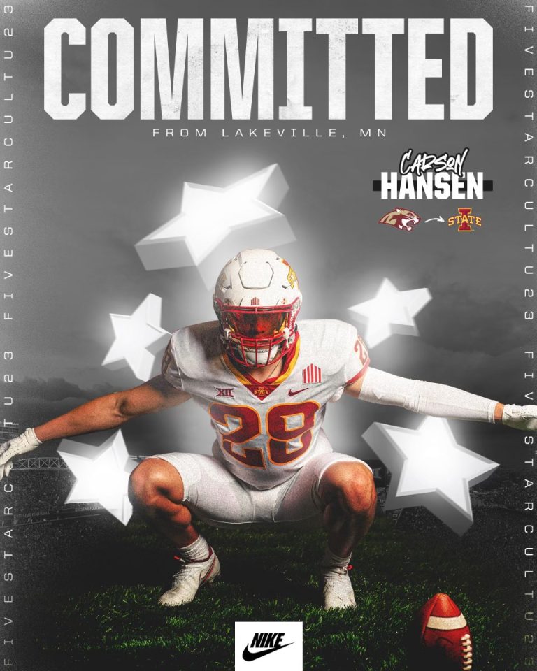 RECRUITING: Iowa State’s ’23 class up to 12 with addition of Carson Hansen