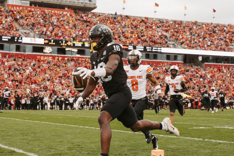 Daniel Jackson nabs two touchdowns in Big 12 opening win