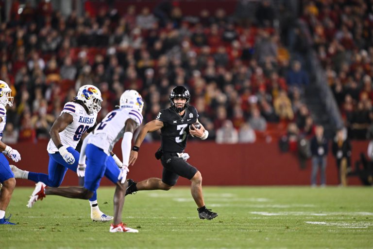 VIDEO: Rocco Becht, Jaylin Noel and Eli Sanders talk game against Kansas