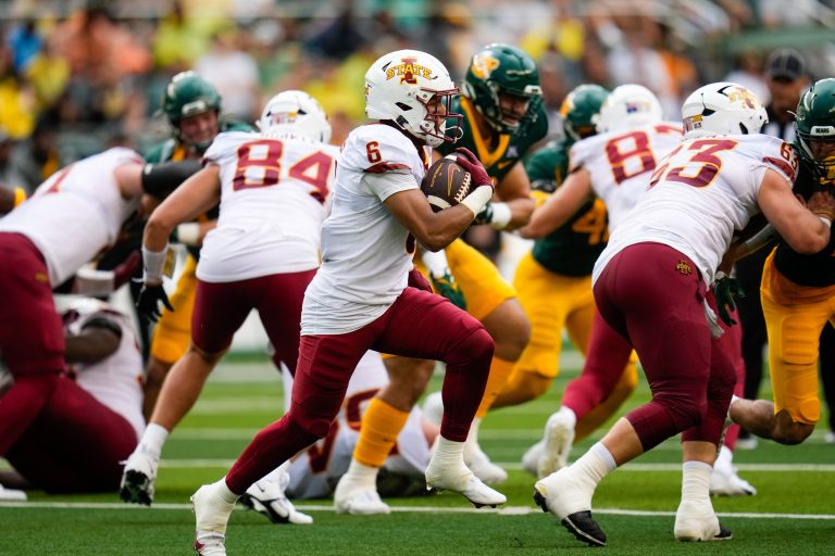Iowa State’s running game looms large in Saturday’s matchup with No. 22 Kansas at home