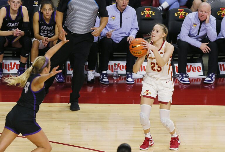 Kelsey Joens is all smiles after shining for Iowa State in 87-70 win over Northern Iowa