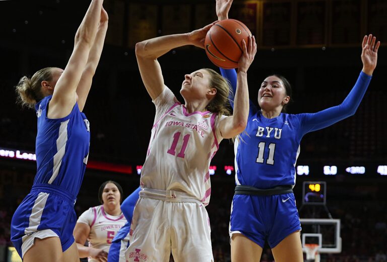 Iowa State shines inside and outside in 74-49 romp Saturday over BYU at Hilton