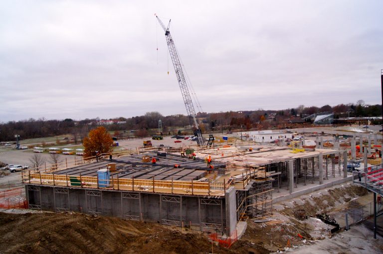 Media tour shows progress on South End Zone project